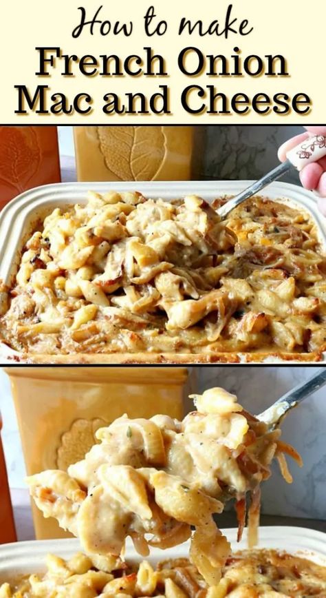 Best Ever French Onion Macaroni and Cheese Recipe French Onion Mac And Cheese Recipe, French Onion Mac And Cheese, Onion Mac And Cheese, French Onion Casserole, Good Macaroni And Cheese Recipe, Backyard Gathering, Best Macaroni And Cheese, Cheese Homemade, Macaroni Cheese Recipes