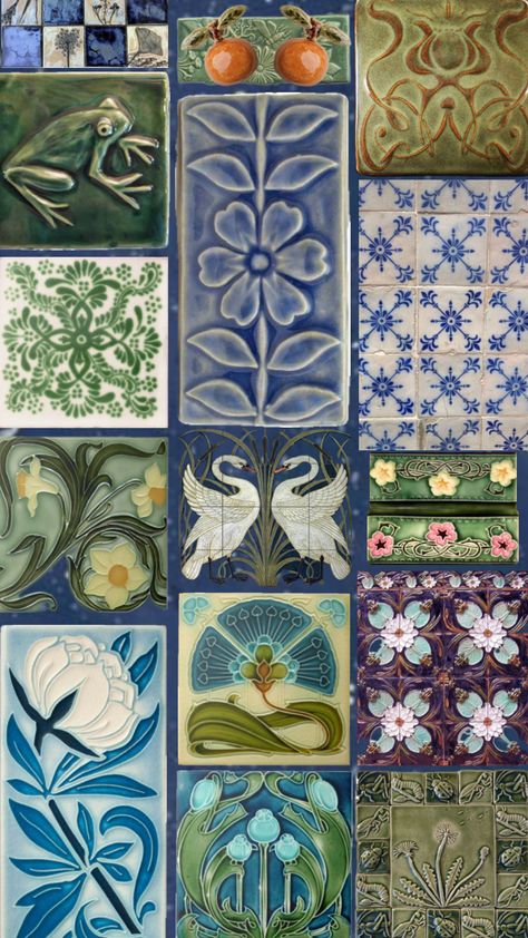 #cottagecore #wallpaper #collageart #tiles Aesthetic Cottage Core, Cottagecore Wallpaper, Aesthetic Cottage, Tile Art, Cottage Core, Tangled, Collage Art, Art Nouveau, Tile