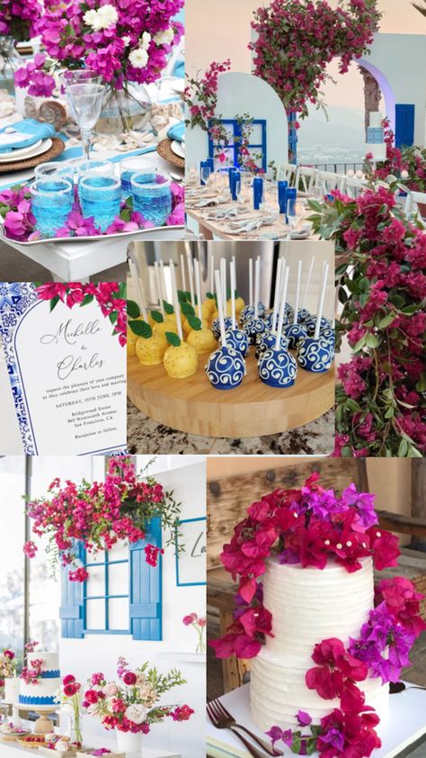 Santorini Party, Greek Wedding Theme, Mamma Mia Wedding, Chinese Wedding Decor, Bridal Shower Inspo, Prom Theme, Bridal Shower Inspiration, Bachelorette Themes, Greece Wedding