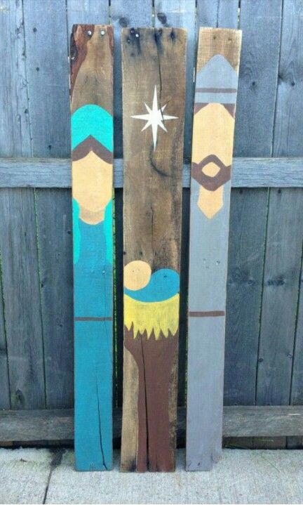 Front porch nativity The Nativity, Christmas Time Is Here, Navidad Diy, Christmas Nativity, Noel Christmas, Christmas Deco, Christmas Joy, Rustic Christmas, Christmas Projects