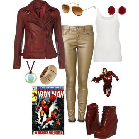 Iron Man 3 Inspired Outfits – For Everyday and The Red Carpet Iron Man Costume, Marvel Inspired Outfits, Marvel Fashion, Avengers Outfits, Superhero Fashion, Everyday Cosplay, Man Outfit, Summer Sleepwear, Marvel Clothes