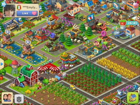 Township Design Ideas Level 21, Township Factory Layout, Town Ship Design, Factory Layout, Game Layout, City Farm, Hay Day, Farm Design, Layout Ideas