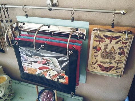 Mixed Media Storage Ideas, Paper Ephemera Storage, Scrapbooking Desk Organization, Art Paper Organization, Crafts Desk Ideas, Paper Scrap Organization, Diy Craft Space, Scrapbook Supply Organization, Junk Journal Supplies Organization