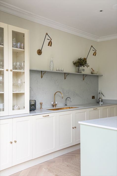 Using Caesarstone 5211 Noble Grey for stone worktops Kitchen Studio, Bespoke Kitchen, Studio Kitchen, Kitchen Worktop, Bespoke Kitchens, Double Vanity, Bathroom Vanity, Bespoke, Kitchen Cabinets