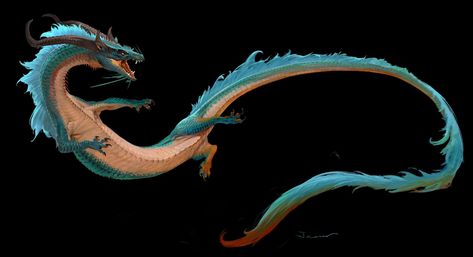 ArtStation - Blue dragon 2024 Blue Dragon Art, Happy New Year Art, Dragon Anatomy, Eastern Dragon, Mythical Creatures Fantasy, New Year Art, Anime Head, Concept Art Character, Dungeons And Dragons Homebrew