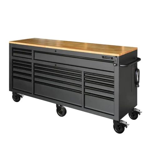 Adjustable Height Workbench, Workbench Ideas, Mobile Workbench, Tool Bench, Tool Cabinet, Tool Chest, Soft Close Drawers, Work Surface, Tool Storage