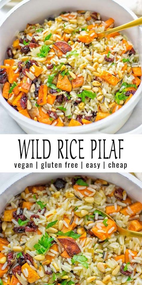 Wild Rice Pilaf, Broccoli Fritters, Cowboy Beans, Vegan Christmas Recipes, One Pot Meal, Easy One Pot Meals, Rice Pilaf, Lunch Meal Prep, Wild Rice