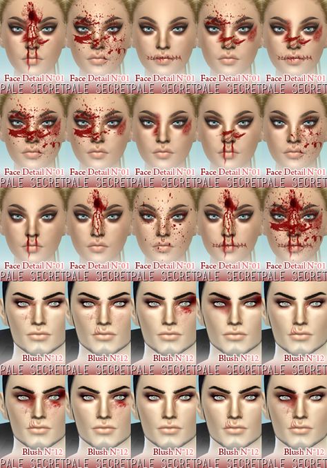 Blood Makeup, Zombie Clothes, Sims 4 Stories, Sims 4 Piercings, Sims 4 Tattoos, Sims 4 Cc Eyes, Sims Stories, Sims 4 Black Hair, Sims 4 Anime