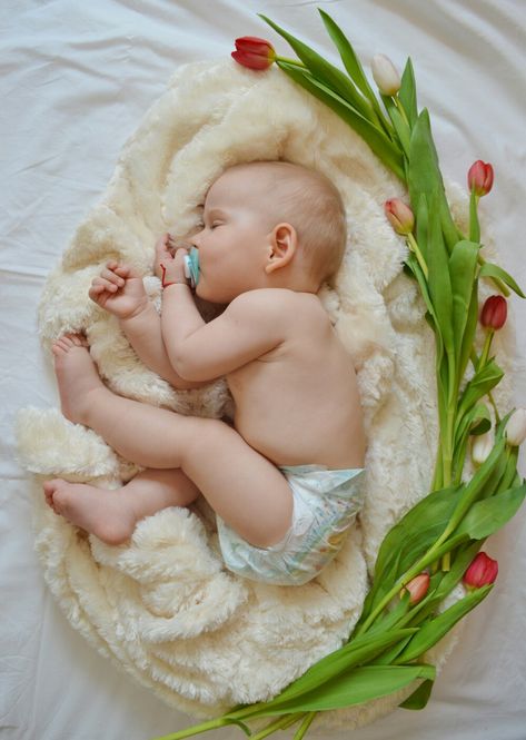 Foto Inspo, Baby Pic, Easter Pictures, Tulip Fields, Yellow Tulips, Newborn Photoshoot, Baby Photoshoot, Newborn Photos, Baby Photos