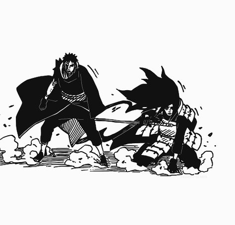 Obito And Madara Manga, Obito And Madara, Black And White Anime, Naruto Painting, Arte Ninja, Naruto Sketch Drawing, Naruto Sketch, Naruto Drawings, Naruto Manga