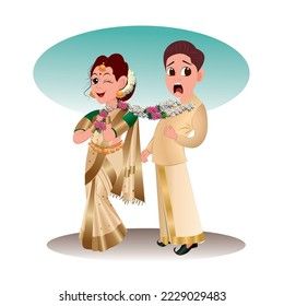 Maharashtrian Wedding, Couple Illustration Wedding, Wedding Couple Cartoon, Wedding Funny, Indian Wedding Invitation Card Design, Wedding Caricature, Indian Wedding Invitation Cards, Flower Machine Embroidery Designs, Wedding Crafts Diy