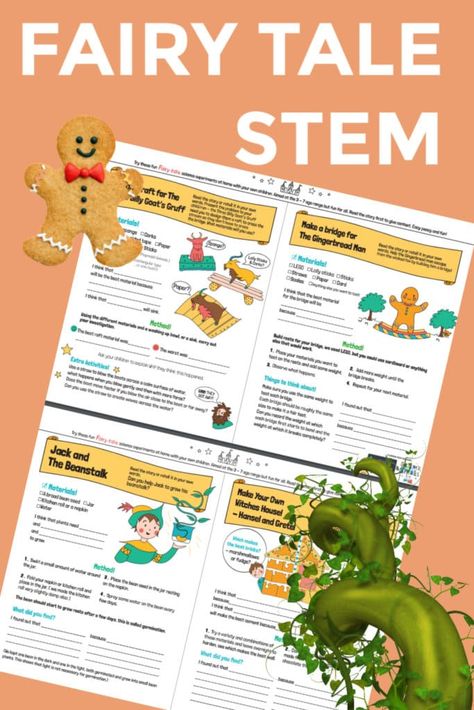 Stem Challenges For Kids, Fairy Tale Stem Activities, Stem Printables, Fairy Tale Science, Early Years Science, Fairy Tale Stem, Challenges For Kids, The Three Billy Goats Gruff, Science Printables