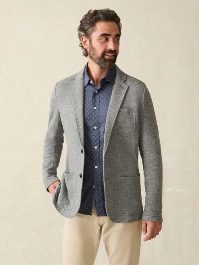 Men's Blazers | American Heritage Clothing | Faherty Brand Heritage Clothing, Kids Blankets, Knit Blazer, Heritage Fashion, American Heritage, Blazers For Men, The Collection, Your Perfect, Mens Accessories