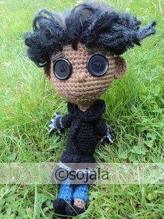 Amigurumi To Go!: Crochet Wybie Doll Pattern Inspired by Coraline Plus Video Tutorial Coraline Pattern, Crochet Applique Patterns Free, Coraline Doll, Crochet Doll Tutorial, Crochet Disney, Button Eyes, Crochet Decoration, Doll Tutorial, Halloween Crochet