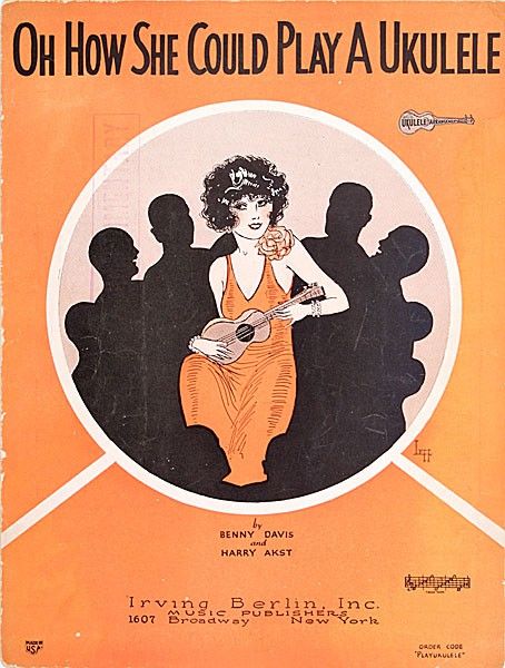 Pretty Vintage Ladies Playing Their Ukuleles Vintage Ukulele, Ukulele Art, Sheet Music Art, Ukulele Music, Irving Berlin, Old Sheet Music, Music Cover, Ukulele Songs, Song Book