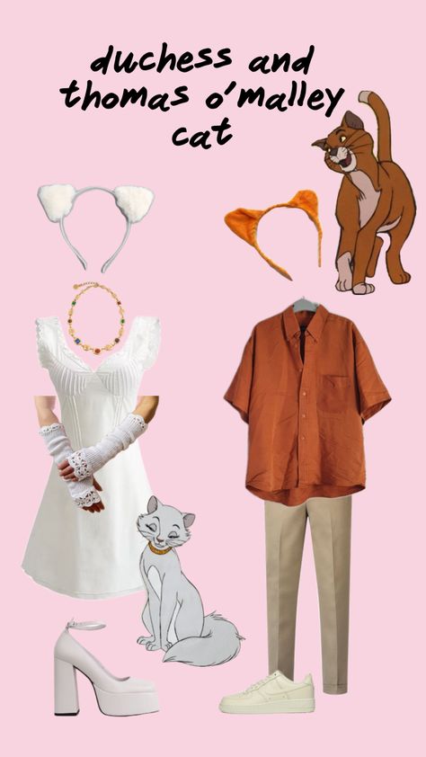 halloween couples costume inspo Aristocats Costume, Halloween Couples Costume, Cute Couples Costumes, Halloween Couples, Couples Costume, Disney Halloween Costumes, Costume Inspo, Halloween Inspo, Couple Halloween