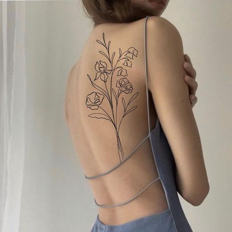 Bouquet Back Tattoo, Tattoo Bouquet, Flower Bouquet Design, Shot List, Bouquet Design, My Design, Back Tattoo, Wedding Bouquet, I Tattoo