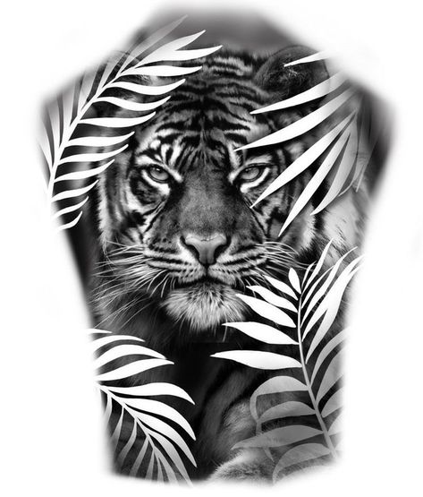 Tiger Cat Tattoo, Fullback Tattoo Design For Men, Tiger Head Tattoo Design, Tigres Tattoo, Tiger Back Tattoo, Dragon Koi Tattoo Design, Jungle Tattoo, Tiger Tattoo Sleeve, Dragon Tattoo Ideas