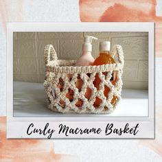 Macrame Basket Pattern, Macrame Basket Tutorial, Macrame Basket Diy, Patron Macrame, Macrame Purse Tutorial, Macrame Baskets, Macrame Summer, Macrame Projects Ideas, Basket Macrame