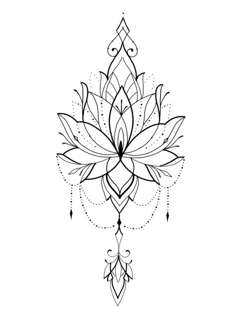 Daffodil Mandala Tattoo, Lotus Flower Finger Tattoos For Women, Geometric Lotus Tattoo Design, Buttcheek Tattoo Women, Lotus Bracelet Tattoo, Ornamental Lotus Tattoo, Tattoo Brazo Mujer, Small Lotus Tattoo, Geometric Tattoo Sleeve Designs