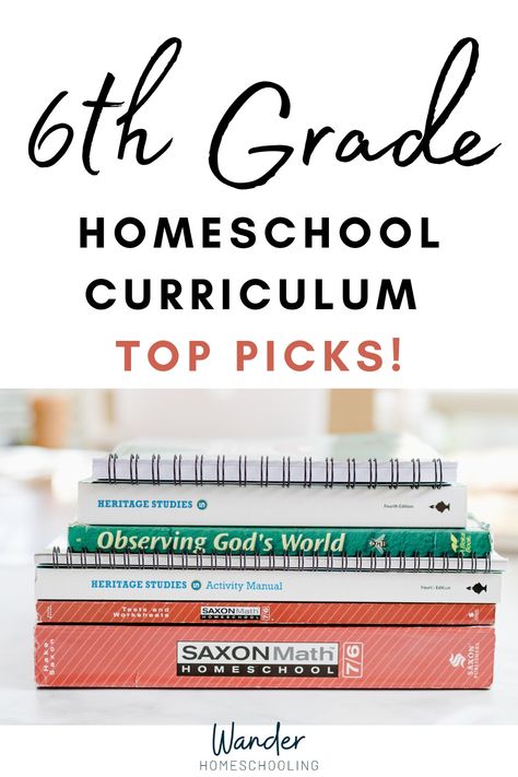 6th Grade Homeschool Curriculum Top Picks - Wander Homeschooling Homeschool 6th Grade Curriculum, 6th Grade Homeschool Schedule, Homeschooling 6th Grade, Homeschooling 7th Grade, Homeschool 6th Grade, 6th Grade Homeschool Curriculum, 6th Grade Homeschool, Homeschool Curriculum Planning, Best Homeschool Curriculum