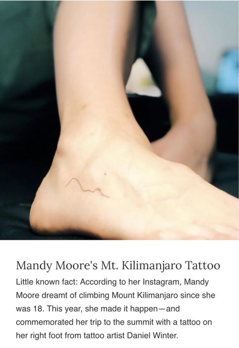 Kilimanjaro Tattoo, Mount Kilimanjaro, Mandy Moore, Time Tattoos, Jesus Fish Tattoo, Tattoo Artists, Art Tattoo, Tattoo Ideas, Tattoos