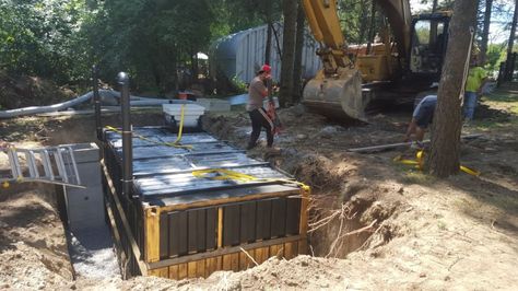 Man transforms shipping container into an underground party bunker Shipping Container Man Cave Ideas, Shipping Container Storm Shelter, Underground Man Cave, Shipping Container Man Cave, Underground Room Ideas, Shipping Container Bunker, Container Man Cave, Man Cave Storage, Container Workshop