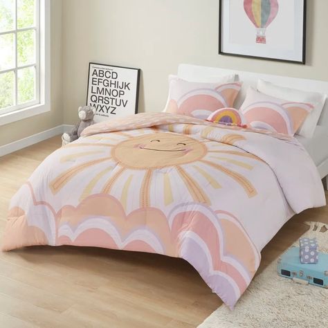 Urban Habitat Kids Dawn Sunshine Clouds Reversible Comforter Set & Reviews | Wayfair Organization Nursery, Decorating Nursery, Toddlers Bedroom, Furniture Nursery, Yellow And Coral, Kids Comforter Sets, Yellow Decorative Pillows, Urban Habitat, Kids Comforters