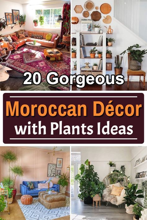 Moroccan design is a mix of colors, drama, and art and if you are a fan of this style--Take inspiration from these Moroccan Décor with Plants Ideas. Moroccan Plants Decor, Morracan Room Ideas Bohemian, Morracan Diy Decor, Morracon Home Decor, Moroccan Outdoor Decor, Moroccan Kitchen Design, Moroccan Kitchen Decor, Bohemian Bedroom Decor Moroccan Style, Moroccan Inspired Living Room