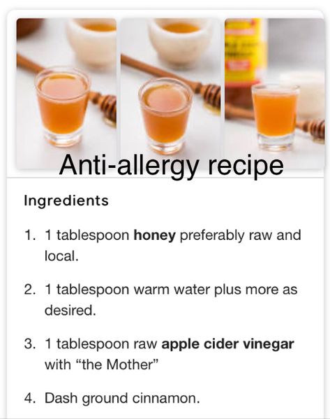 Foods For Allergy Relief, Allergy Remedies Natural, Crunchy Lifestyle, Illness Remedies, Natural Allergy Relief, Easiest Recipes, Raw Apple Cider Vinegar, Homesteading Ideas, Sick Remedies