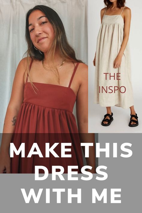 Sewing Patterns Free Beginner Dress, Dress Sewing Tutorials Free, Dress Patterns Beginner, Diy Easy Dress Pattern, Easy Free Dress Pattern, 1 Yard Dress Pattern, How To Sew A Long Dress, Diy Maxi Dress Easy Free Pattern, Diy Empire Waist Dress