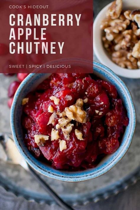 Cranberry Apple Chutney, Cranberry Chutney Recipe, Apple Chutney Recipe, Apple Chutney, Teriyaki Marinade, Make From Scratch, Cranberry Relish, Cranberry Pistachio, Cranberry Chutney