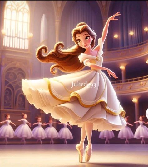 Clover Hairstyle, Disney Princess Ballet, Disney Ballerina, Disney Princess Comics, Ballerina Princess, Disney Paintings, Ballerina Art, Ballet Art, Fantasy Princess