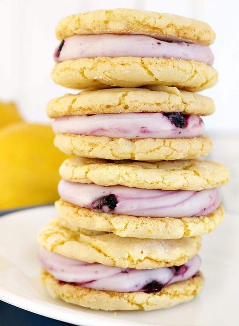 These cookies are amazing, they remind me of a macaroon , chewy and sweet with cream filling. And of course the classic lemon blueberry combination! #cookierecipes #easydessert #partyfood #potluck #cookies #lemon #blueberry #summer #summrerecipes #cookieideas #bakesale #yummyrecipes Lemon Cookie, Blueberry Cookies, Cream Cookies, Sour Dough, Natural Foods, Lemon Cookies, White Flour, Baking Flour, Lemon Blueberry