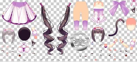 Free Vtuber Model, Vtuber Tips, 2d Vtuber, Vtuber Ideas, Vtuber Design, Vtuber Assets, Accessories Anime, Vtuber Model, Digital Art Beginner