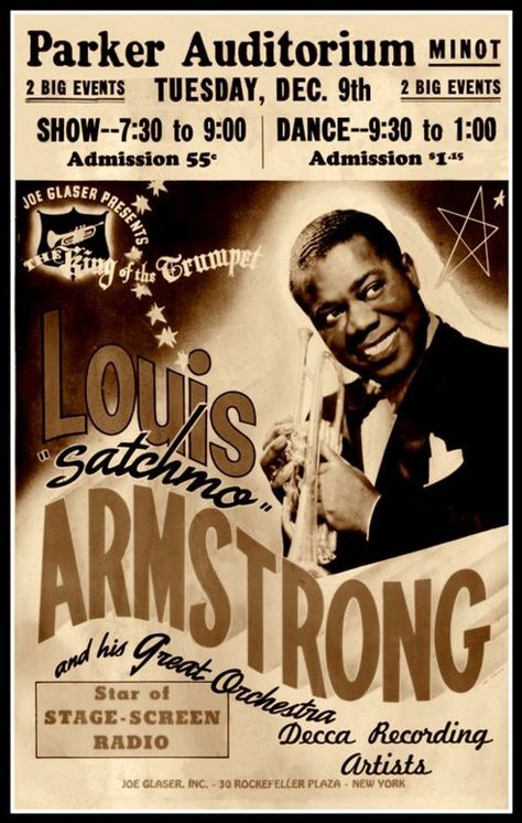 1920s Poster, Arte Jazz, Music Concert Posters, Jazz Poster, Jazz Art, Club Poster, Music Poster Design, Poster Decor, Louis Armstrong