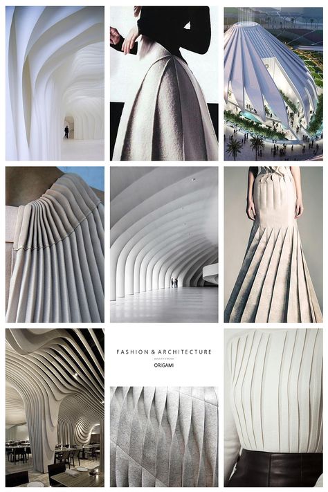 Architectural Fashion Inspiration, Moodboard For Fashion Design, Geometric Mood Board, Fashion Architecture Inspiration, Architecture In Fashion, Moodboard Fashion Design Inspiration, Inspiration Board Fashion, Architectural Fashion Design, Architecture Fashion Inspiration