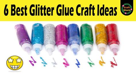 Glitter Glue Christmas Crafts, Glitter Glue Art, Glue Crafts Diy, Glitter Glue Crafts, Home Made Glue, 5 Minutes Craft, Snowflake Ornaments Diy, Sparkle Crafts, How To Make Glitter