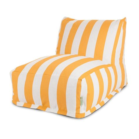 Ruled Bean Bag Chair Lounger | dotandbo.com Cool Bean Bags, Bean Bag Lounger, Striped Chair, Washable Slipcovers, Outdoor Bean Bag, Bean Bag Sofa, Loungers Chair, Bag Chair, Shabby Chic Furniture