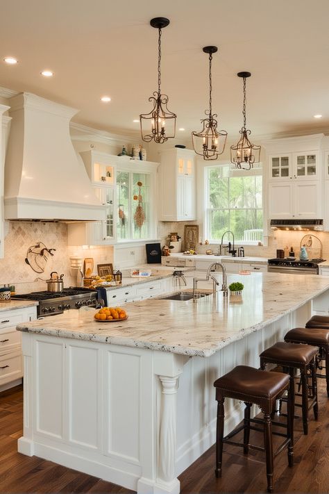 Island in small kitchen