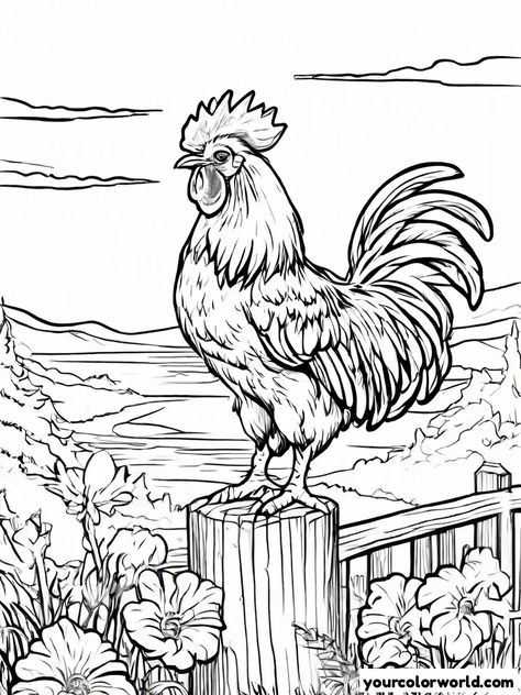 Discover our collection of free, high-quality Farm Animal coloring pages! All pages are available for instant download and can be printed out for hours of creative fun. Whether you're at home or on the go, simply choose your favorite designs, print them, and start coloring today! Rooster Crowing, Farm Scenes, Farm Animal Coloring Pages, Farm Scene, Animal Coloring, Coloring Book Art, Animal Coloring Pages, Free Printable Coloring, Free Printable Coloring Pages