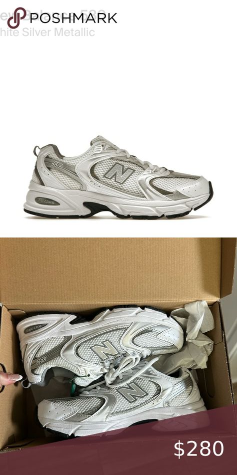 New Balance 530 White Silver Metallic Size 6 men’s / 7.5 women’s New Balance 530 White Silver Metallic, New Balance 530 Silver Metallic, New Balance 530 Silver, New Balance 530 White Silver, New Balance Mr530, New Balance 530 White, Grey Matter, Gray Matters, White Silver