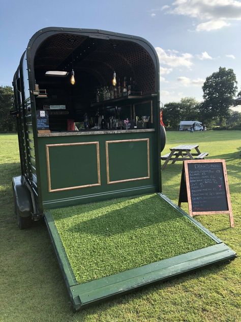 Horse Box Bar Interior, Sweet Shop Aesthetic, Golf Tournament Ideas Fundraising, Steele Magnolias, Craft Trailer, Catering Truck, Converted Horse Trailer, Mobile Bar Ideas, Trailer Business