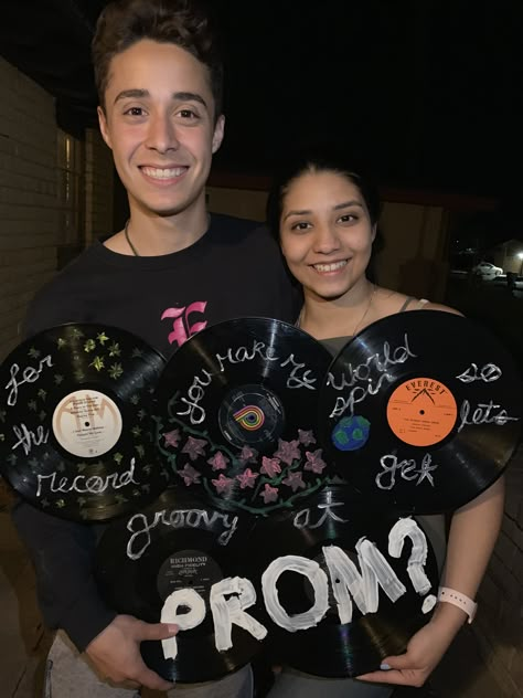 Music Promposal Ideas, Prom Board Ideas, Music Hoco Proposals, Music Promposal, Hoco Asks, Prom Poster, Hoco Posters, Hoco Signs, Punk Prom