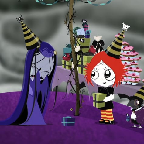 Ruby And Misery, Ruby Gloom And Misery, Misery Ruby Gloom, Angel Workout, Johnny The Homicidal Maniac, Ruby Gloom, Disney Princess Pictures, Season Of The Witch, Matching Pfp