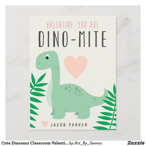 Dinosaur Classroom, Dinosaur Valentine, Valentine Classroom, Valentines Day Post, Dinosaur Valentines, Spring Love, Valentine Postcards, Valentine Theme, Heart Red