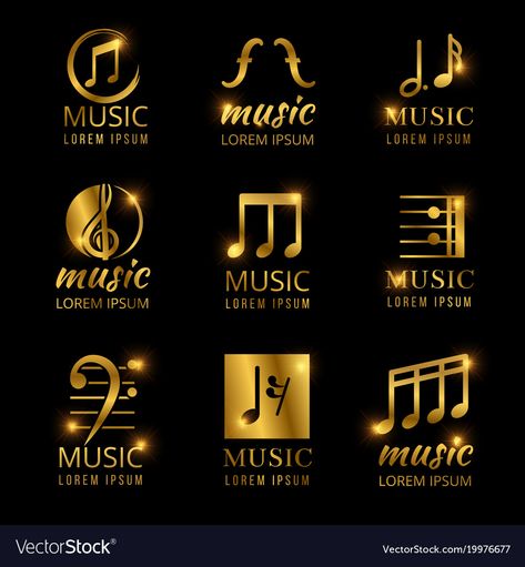 Music Logos Ideas, Music Logo Design Ideas, Mic Logo, Golden Music, Music Logos, Color Music, Bob Marley Art, Music Logo Design, Music Symbols