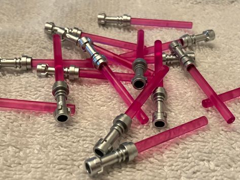 New Lego Bulk Star Wars Pink Lightsabers - Etsy Pink Lightsaber, Reveal Ideas, Lightsaber, Building Construction, Building Toys, Gender Reveal, Lego, Star Wars, Display Homes