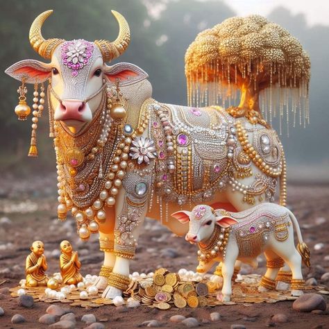 Kamadhenu Images, Kubera God, Cute Pics For Dp, Buddhism Wallpaper, Photos Of Ganesha, Cow Wallpaper, Cool Galaxy Wallpapers, Holi Photo, Lucky Wallpaper