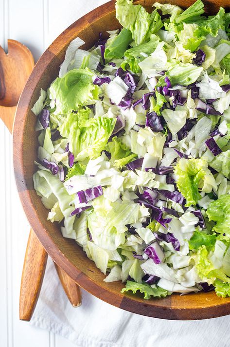 Chopped Salad Base Mix Recipe - Bound By Food Mix Lettuce Salad, Lettuce And Cabbage Salad, Bound Salad, Easy Chopped Salad, Salad Base, Iceberg Lettuce Salad, Lettuce Romaine, Iceberg Salad, Chopped Salads